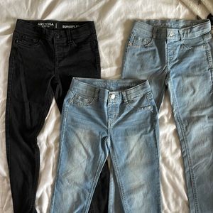 3 Pair of Arizona “SuperFlex” Jeans, Size 8 Reg. “Jeggings”